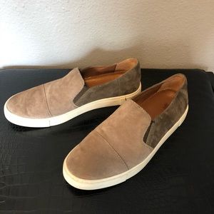 Frye suede slide on sneakers